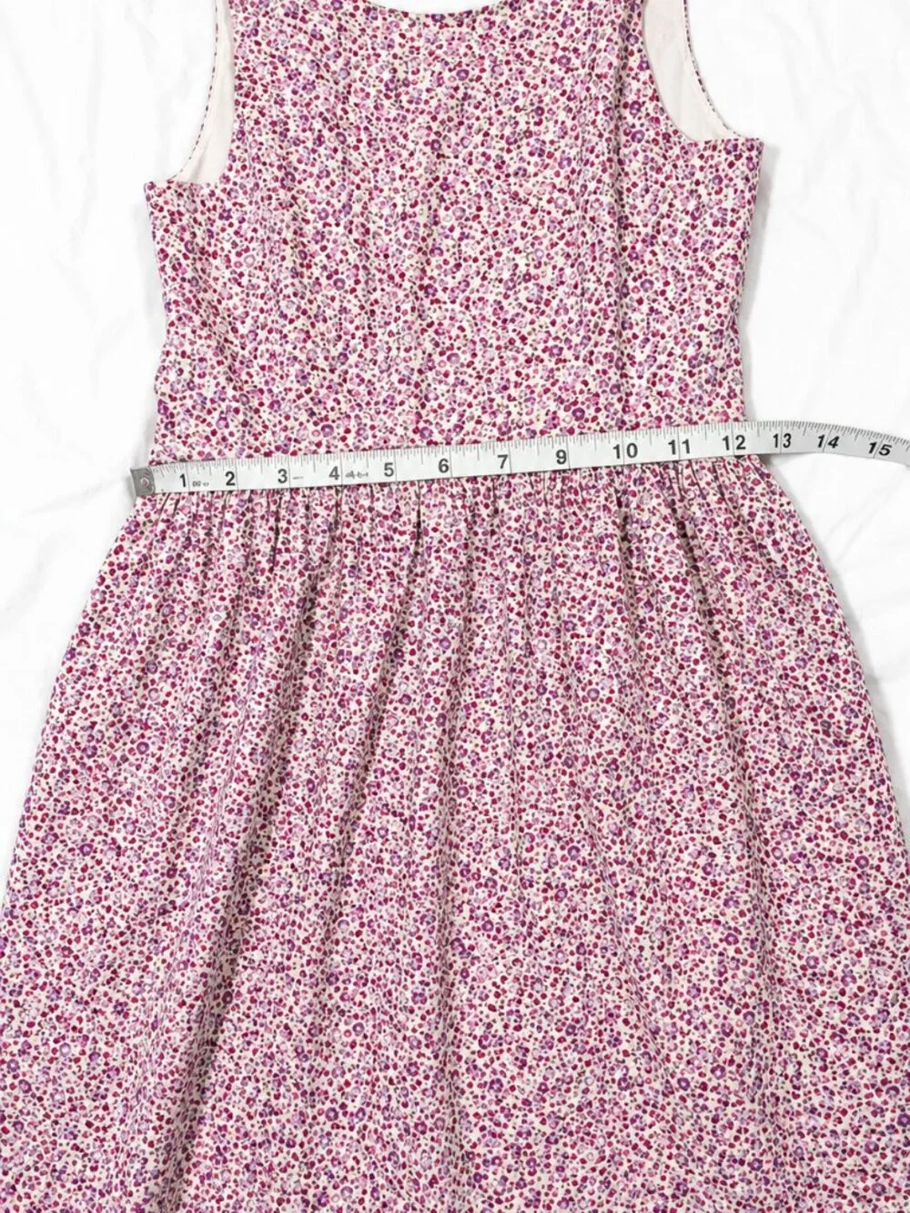 Polo Ralph Lauren Girls Size 14 Pink Floral Cotton Fit & Flare Dress Button Back